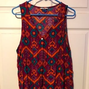Kavu Multicolored Button Down Tank Top